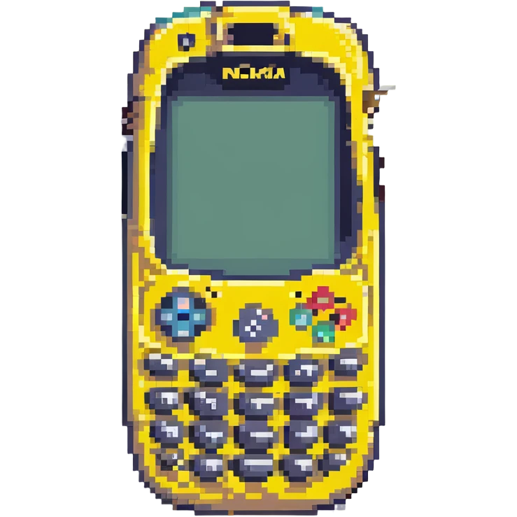 Nokia 3310 phone, pixel art style emoji