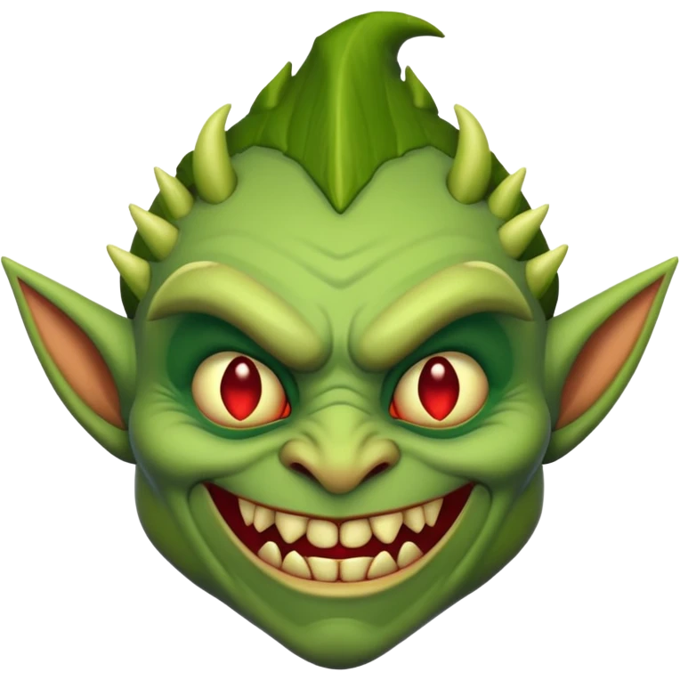 goblin enemy with pointed ears and evil grin emoji