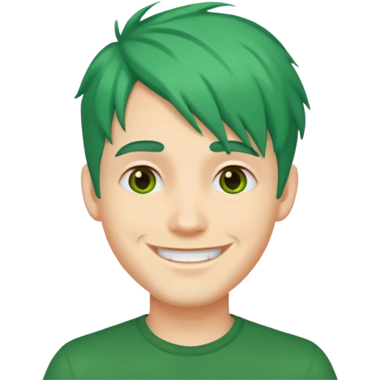 green haired man emoji
