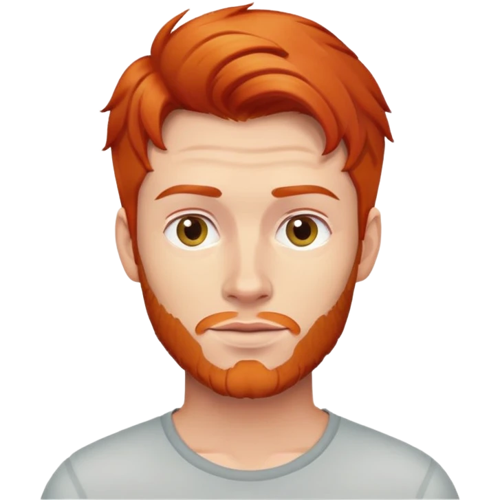 a man with ginger red hair emoji