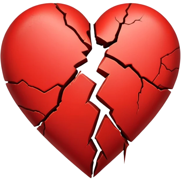 broken heart with crack emoji