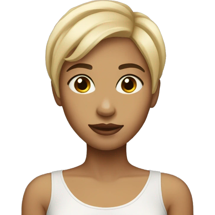 Light skin girl w short hair  emoji
