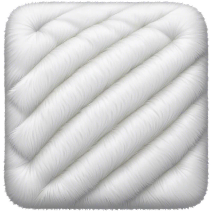 White fur blanket square emoji
