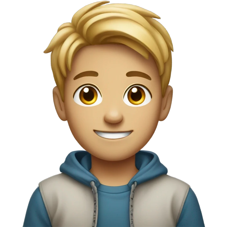 casual portrait of a boy emoji