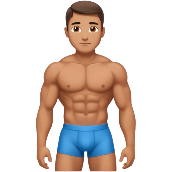 shirtless hot man only in underwear emoji
