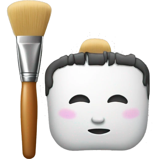 the brush is painting a film emoji