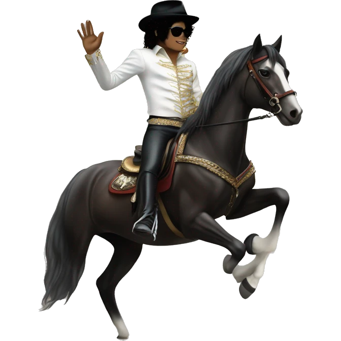 Michael Jackson on a horse  emoji