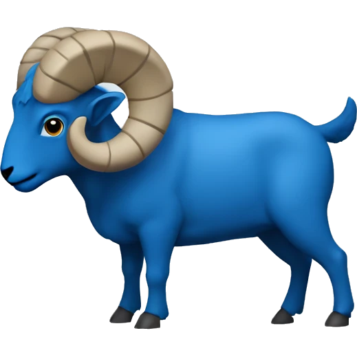 Blue ram (simple) emoji