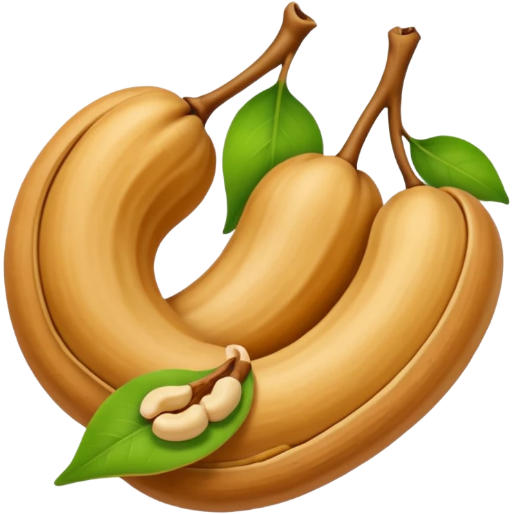 Make single simple Cashew dryfruit no leave  emoji