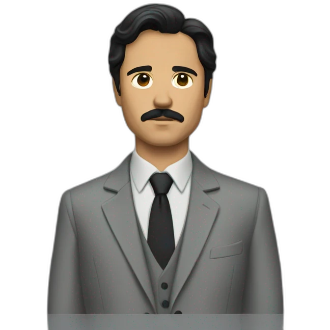 Season 3 Javier Peña from Narcos in a grey suit emoji