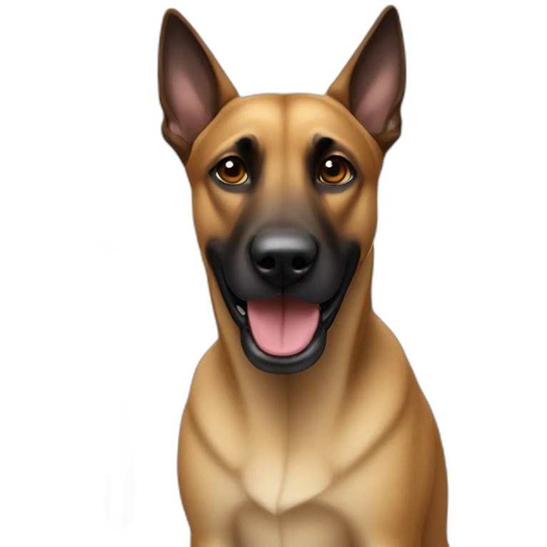 Dog malinois with spoon emoji