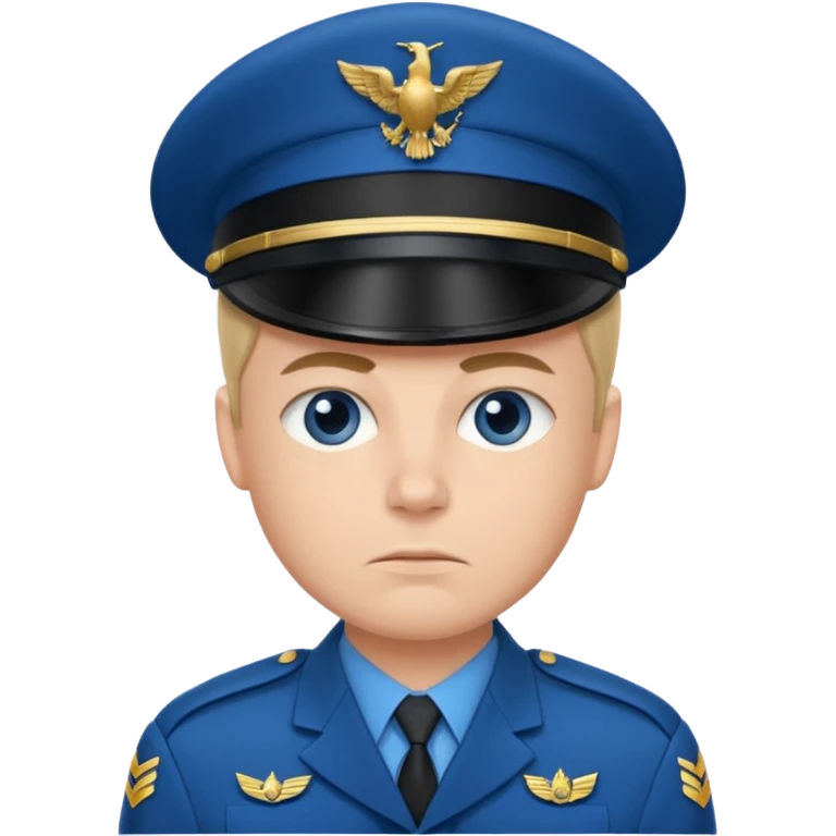 blue uniformed soldier emoji