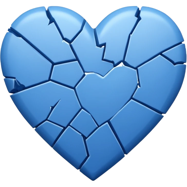 Broken blue heart emoji