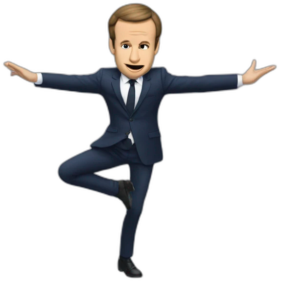 macron qui fais un dab emoji