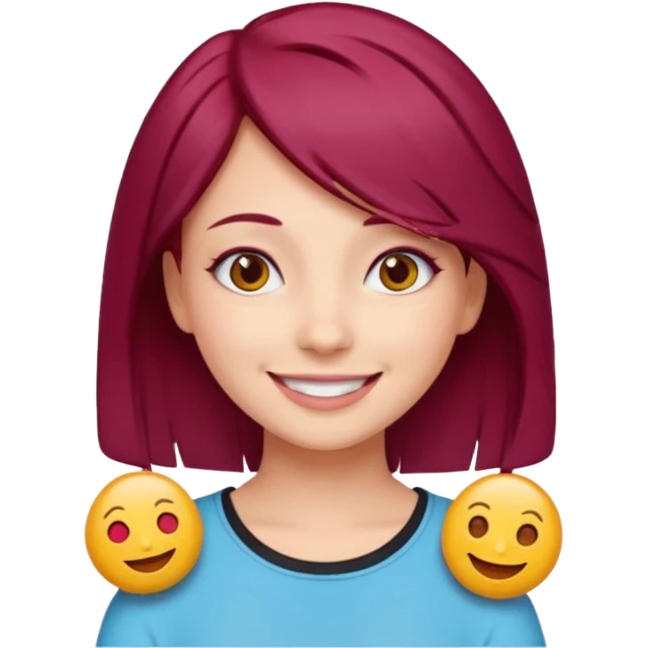 Maroon hair girl emojis emoji