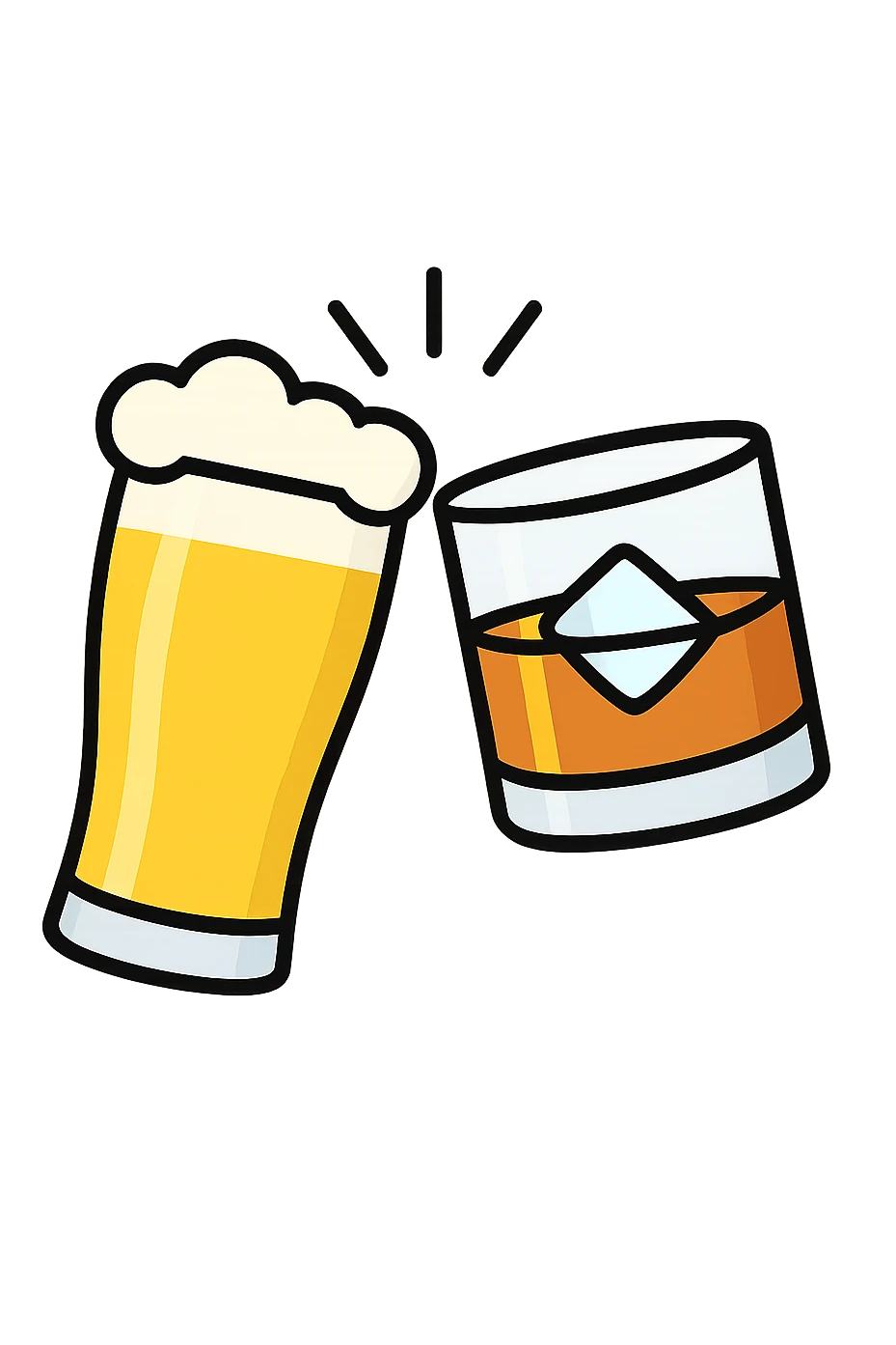 2 drink che fanno brindisi emoji