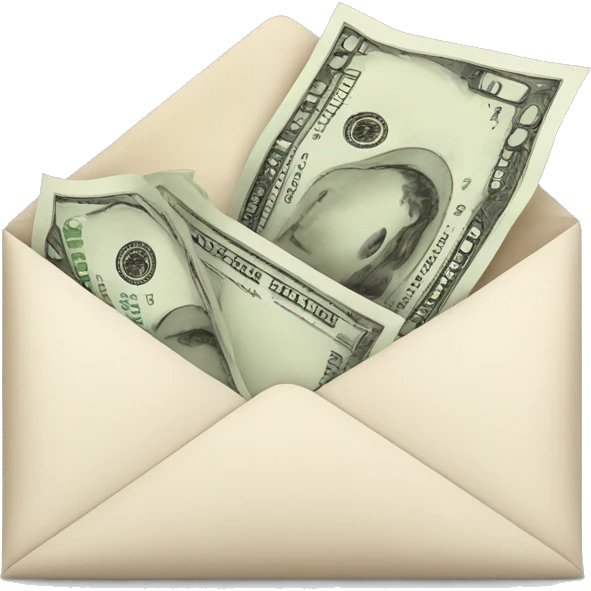 Envelope stuffed with cash  emoji