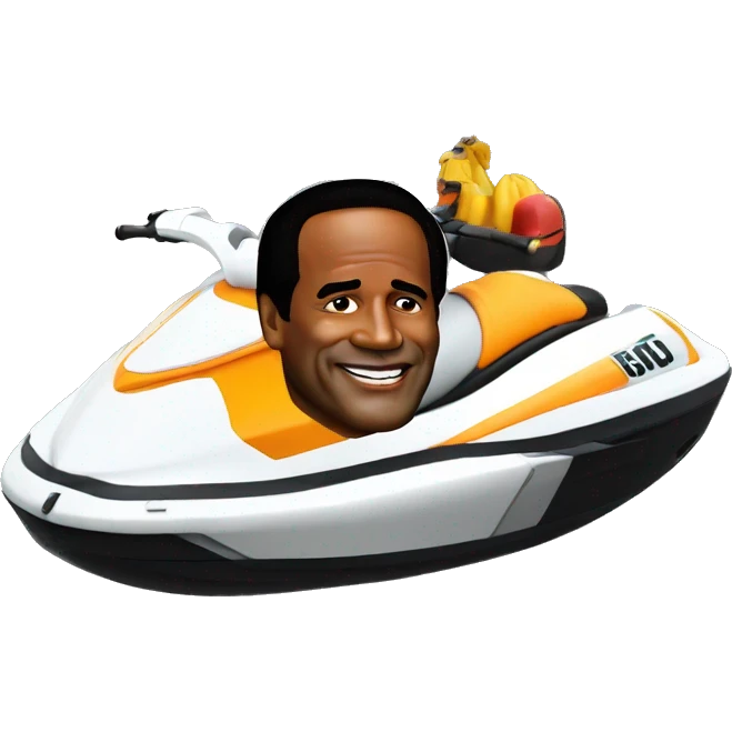 Oj Simpson on a jet ski emoji