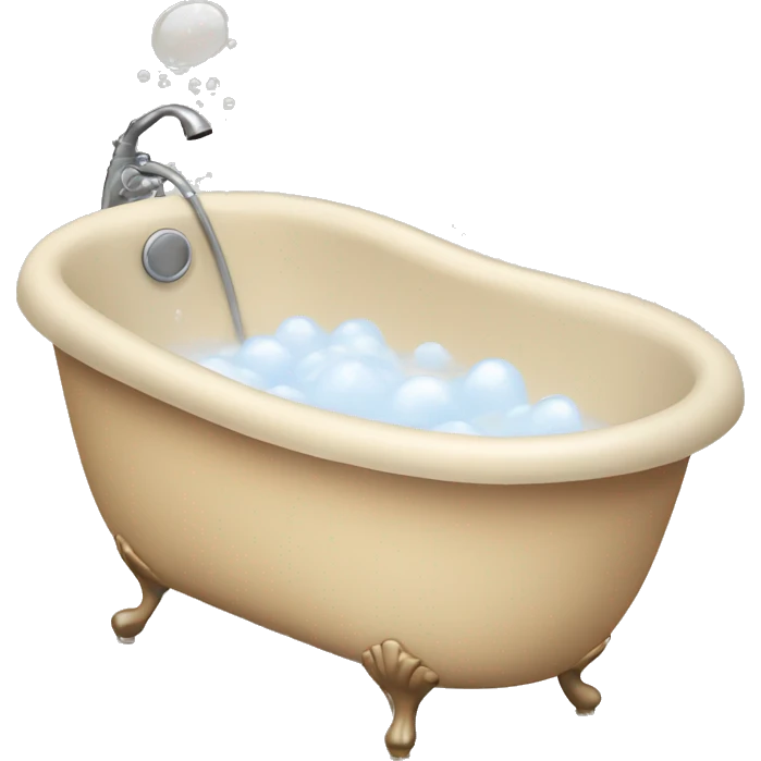 Beige bubble bath emoji