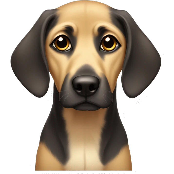 Sloughi looking sad with puppy eyes emoji