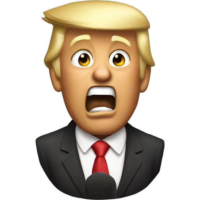 Donald Trump singing emoji