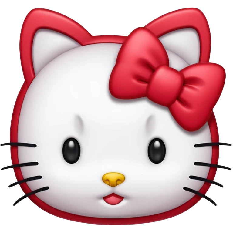 Hello Kitty cabeza rojo emoji