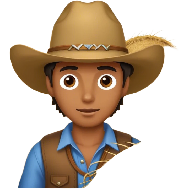 cowboy with hay emoji