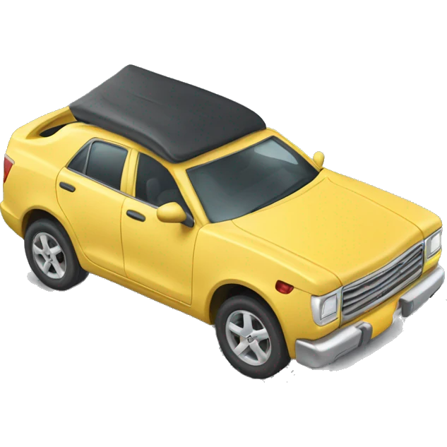 car flipped over onto its roof emoji