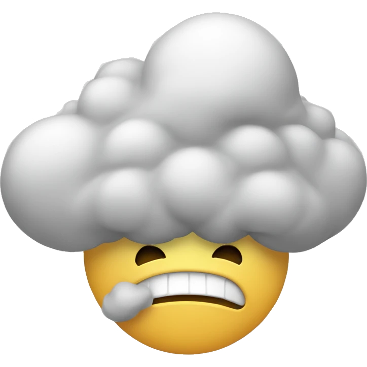 Person with a fart cloud as a face emoji