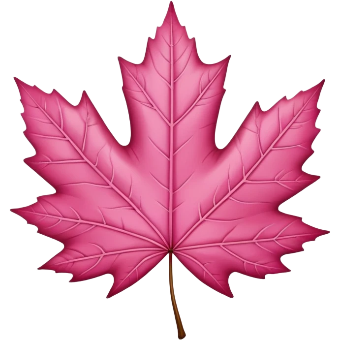 Pink maple leaf  emoji