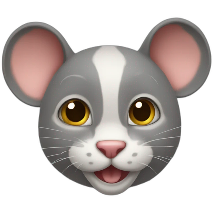 chat qui aime une souris emoji