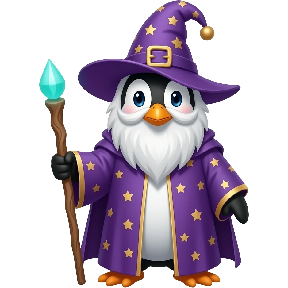 Penguin Wizard emoji