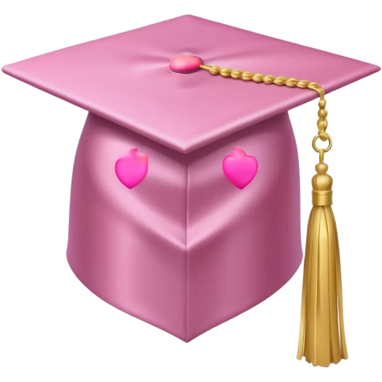 light pink hat  only graduation  emoji