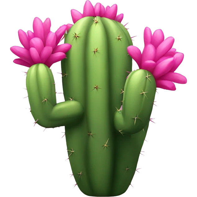 Pink cactus emoji