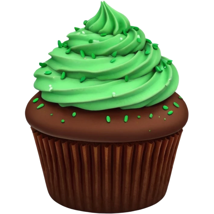 chocolate mint cupcate emoji