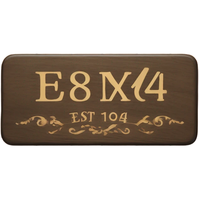 inscription on the board - est 1864 emoji