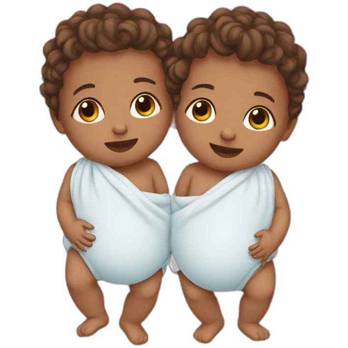 Newborn twins emoji