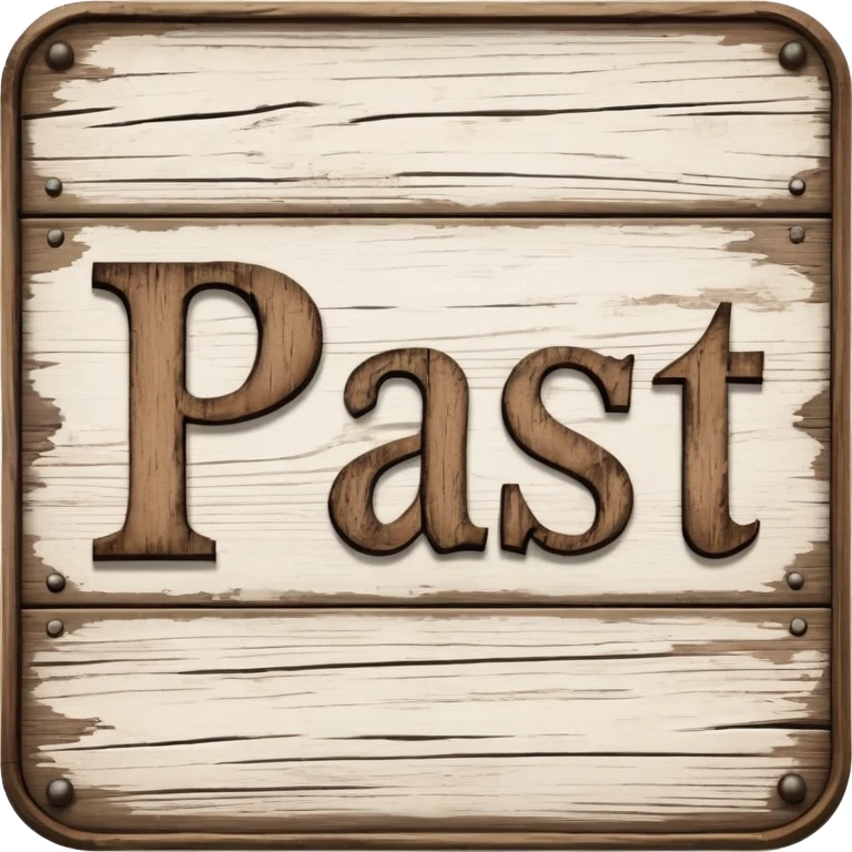 Sign with "Past"text emoji