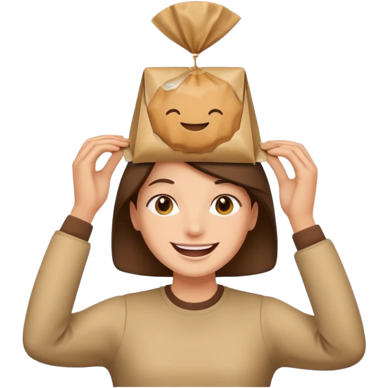 A teabag on top of head emoji