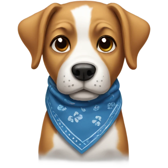 Dog with bandana emoji