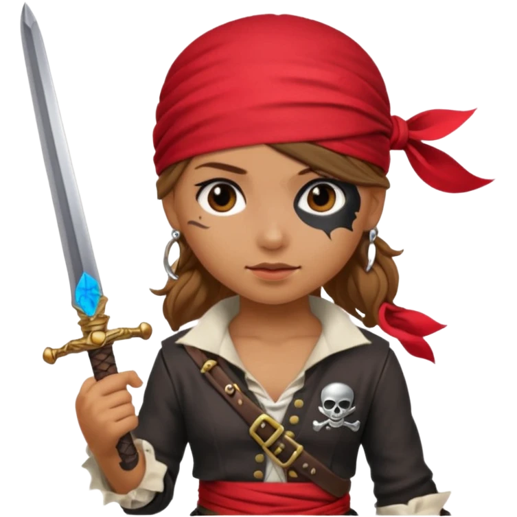 Girl pirate emoji
