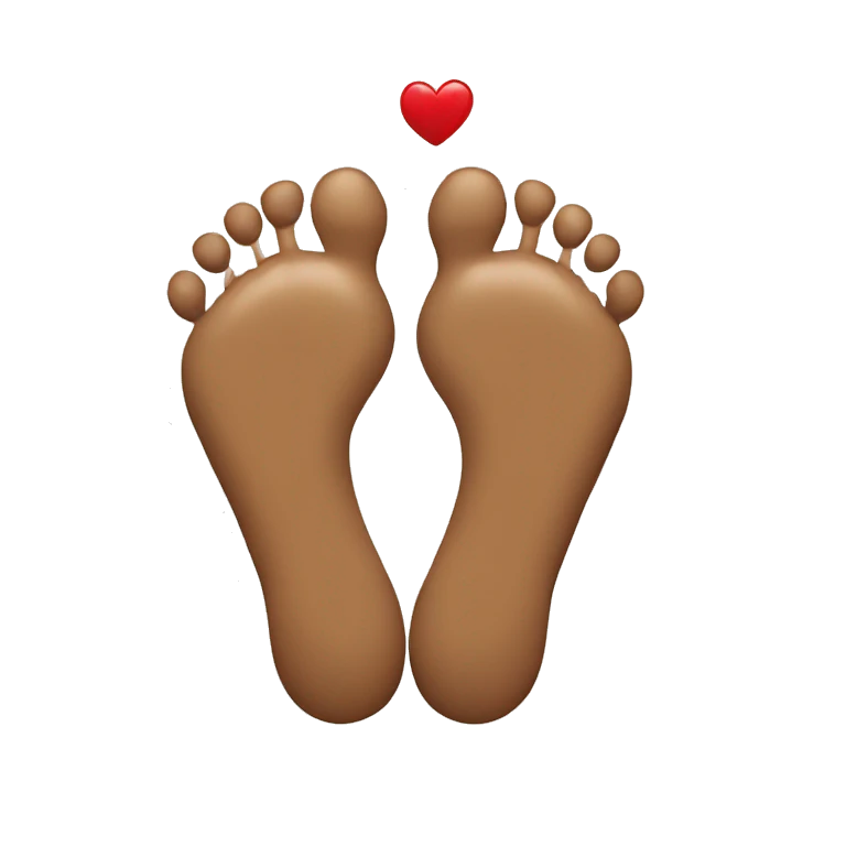 Feet making a heart  emoji