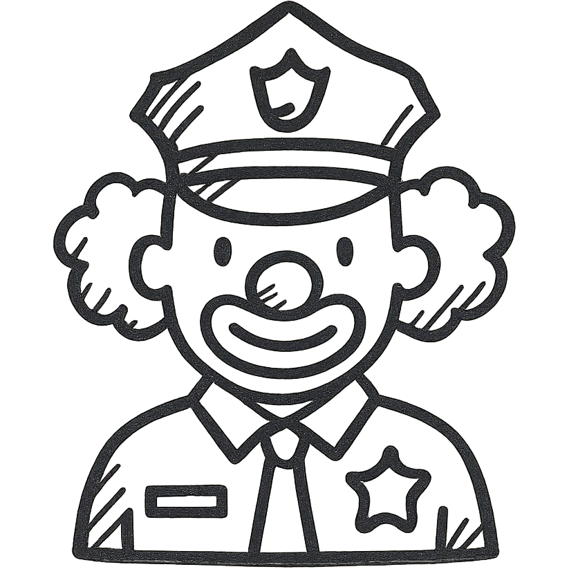 clown policeman emoji