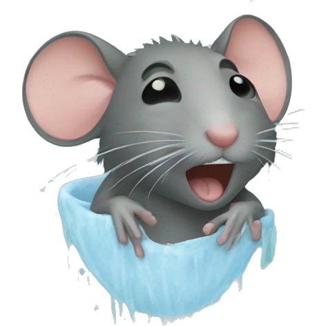 rat taking shower emoji