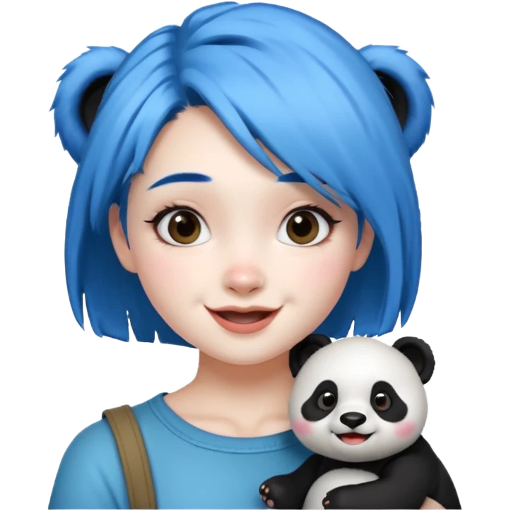 joy inside out blue hairpanda emoji
