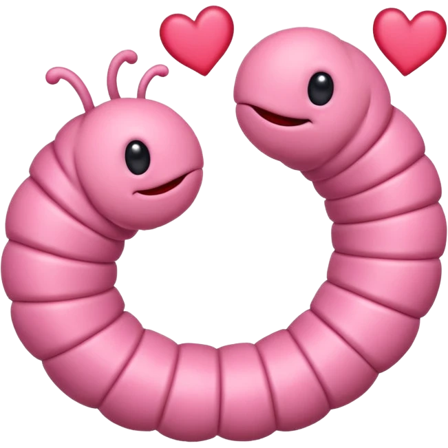 worm with hearts emoji