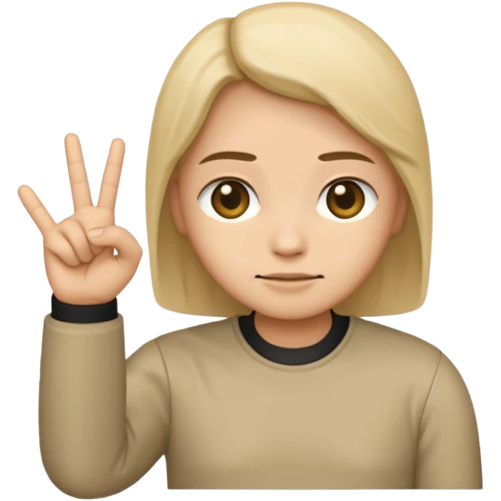 Simple old-style android emoji, but with a awkward emoji, mixed with a 👉👈 on the outside of the emoji. emoji