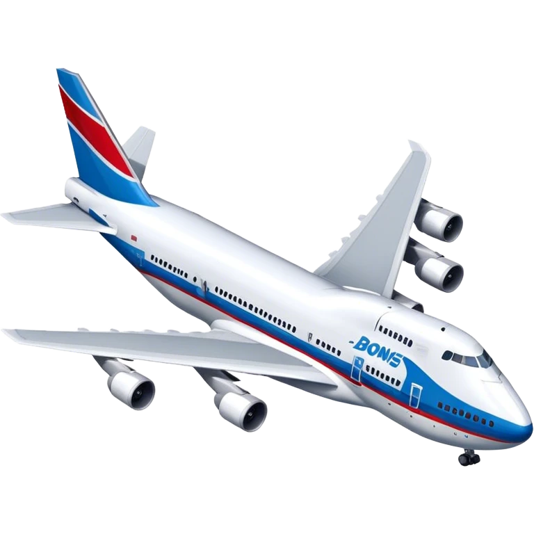 Boeing 747 - Boeing (Model Year: 2020) (Iconic colour: White with red and blue) emoji