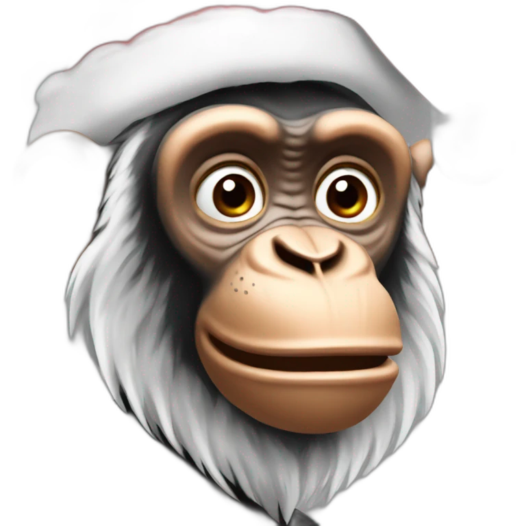 Chimpanzee santa emoji