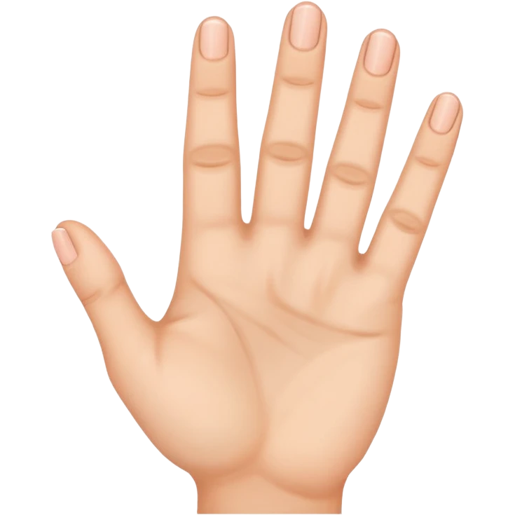 hand showing 4 fingers emoji